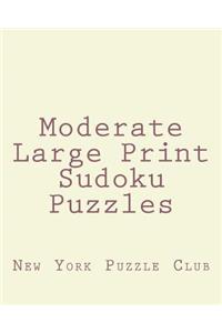 Moderate Large Print Sudoku Puzzles