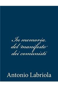 In memoria del manifesto dei comunisti