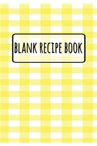 Blank Recipe Book - Yellow Tablecloth