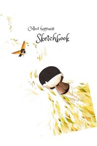 Collect happiness sketchbook (Hand drawn illustration cover vol .18 )(8.5*11) (100 pages) for Drawing, Writing, Painting, Sketching or Doodling