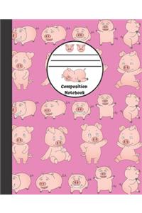 Pink Pig Composition Notebook