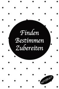 Finden bestimmen Zubereiten Notizbuch