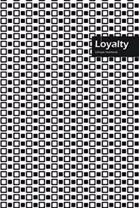 Loyalty Lifestyle, Creative, Write-in Notebook, Dotted Lines, Wide Ruled, Medium Size 6 x 9 Inch, 288 Pages (Black)