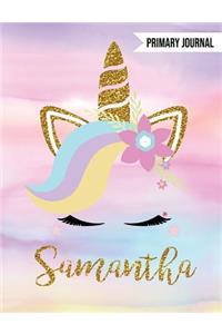 Samantha Unicorn Primary Journal