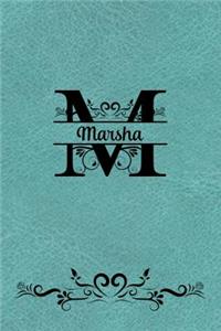 Split Letter Personalized Name Journal - Marsha