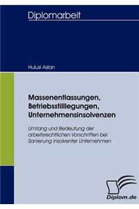 Massenentlassungen, Betriebsstilllegungen, Unternehmensinsolvenzen