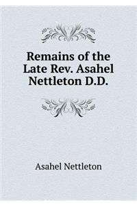Remains of the Late Rev. Asahel Nettleton D.D