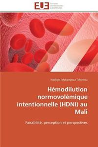 H�modilution Normovol�mique Intentionnelle (Hdni) Au Mali