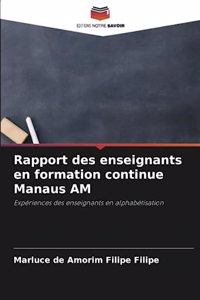 Rapport des enseignants en formation continue Manaus AM