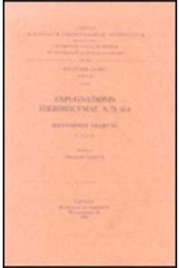 Expugnationis Hierosolymae A.D. 614. Recensiones Arabicae, I