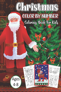 Christmas Color By Number Coloring Book For Kids Ages 4-8