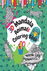 3D Mandala Animals Coloring Book