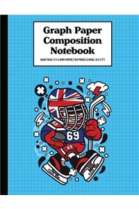 Graph Paper Composition Notebook Quad Rule 5x5 Grid Paper - 150 Sheets (Large, 8.5 x 11
