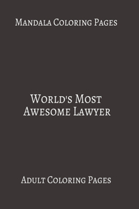 Mandala Coloring Pages World's Most Awesome Lawyer