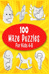 100 Maze Puzzles For Kids 4-8