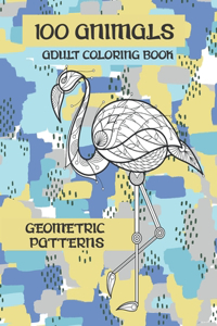 Adult Coloring Book Geometric Patterns - 100 Animals