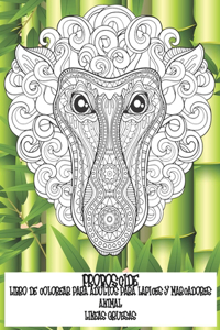 Libro de colorear para adultos para lápices y marcadores - Líneas gruesas - Animal - Probóscide