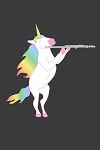 Einhorn spielt Querflöte
