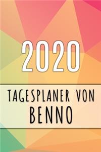 2020 Tagesplaner von Benno: Personalisierter Kalender für 2020 mit deinem Vornamen