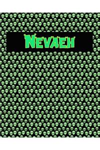120 Page Handwriting Practice Book with Green Alien Cover Nevaeh