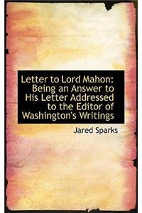 Letter to Lord Mahon