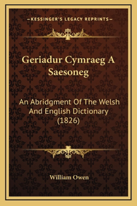 Geriadur Cymraeg A Saesoneg