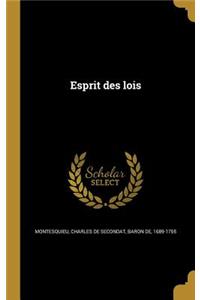 Esprit des lois