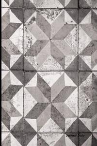 Journal Daily: Black White Geometric Shape Design, Unique Stylish Lined Blank Journal Book, 6 X 9, 200 Pages, Dailyjournal Notebook