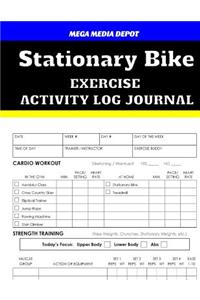 Stationary Bike Exercise Activity Log Journal