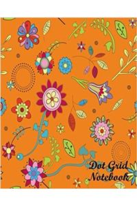 Dot Grid Notebook Retro Flower
