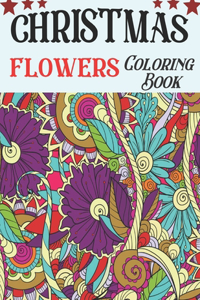 Christmas flowers coloring book