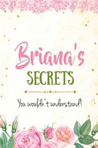 Briana's Secrets personalized name notebook for girls and women