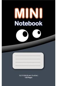 Mini Notebook for Kids - 5 x 8 inches, 120 pages, College ruled - ( black edition )