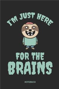 I'm Just Here For The Brains Notizbuch