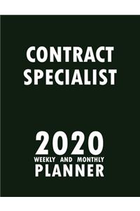 Contract Specialist 2020 Weekly and Monthly Planner