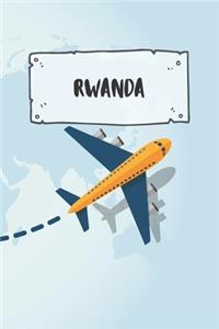 Rwanda: Dotted Travel Diary Notebook or Journey Dotted Grid Journal - Holiday Trip Pocketbook for Men and Women with Dots