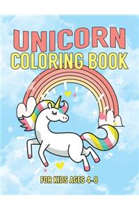 Unicorn Coloring Book for Kids Ages 4-8