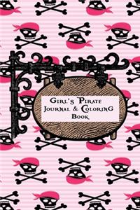 Girl's Pirate Journal & Coloring Book