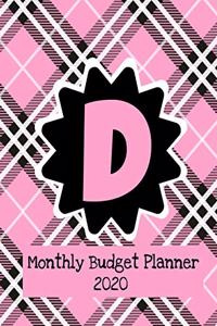 Monthly Budget Planner 2020