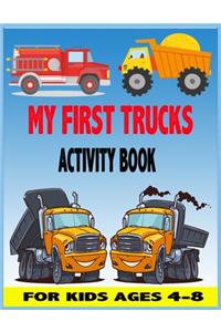 My First Truck Activity Book for Kids Ages 4-8