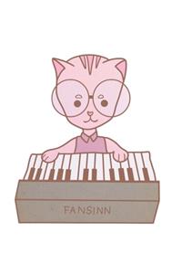 Piano Music Cat Notebook