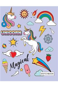 Magical unicorn sketchbook