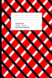 Red Plaid Composition Notebook