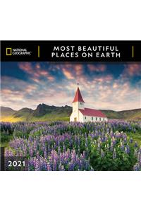 Cal 2021- National Geographic Most Beautiful Places on Earth Wall