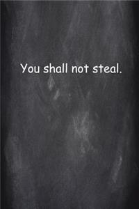 2019 Weekly Planner Religious Modern Wording 7th Commandment Chalkboard Style