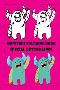 Monsters Coloring Book Special Dotted Lines