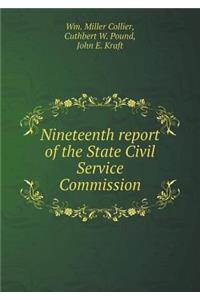 Nineteenth Report of the State Civil Service Commission