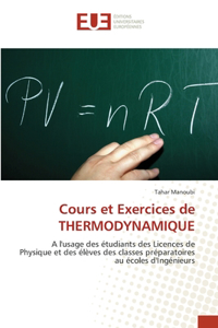 Cours et Exercices de THERMODYNAMIQUE