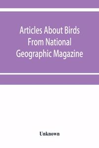 Articles about birds from National geographic magazine