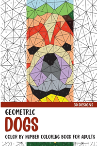Geometric Dogs Color by Number